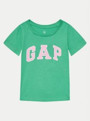 Gap T-Shirt 862123 Zielony Regular Fit. Zielone koszulki i t-shirty dziewczęce GAP, bez wzorów, z bawełny, bez kołnierzyka, bez ramiączek. Za 29.99 zł.