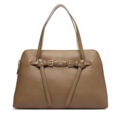 Torebka Tommy Hilfiger. Brązowe torebki klasyczne damskie Tommy Hilfiger, bez dodatków. Za 649.99 zł.