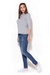 Szara Wyjątkowa Bluzka z Kokardkami na Plecach. Szare bluzki damskie Katrus, xl, bez wzorów, z bawełny, bez kołnierzyka, bez ramiączek. Za 179.00 zł.