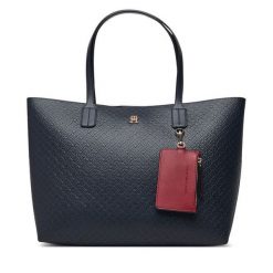 Torebka Tommy Hilfiger. Niebieskie shopper bag Tommy Hilfiger, bez wzorów, bez dodatków. Za 699.99 zł.