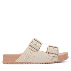 Klapki Melissa. Brązowe klapki damskie Melissa, bez wzorów, bez obcasa, bez zapięcia. Za 349.99 zł.