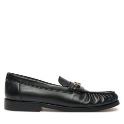 Mokasyny Tommy Hilfiger. Czarne mokasyny damskie Tommy Hilfiger, bez obcasa. Za 349.99 zł.