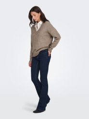 JDY Sweter w kolorze szarobrązowym rozmiar: S. Brązowe swetry klasyczne damskie JDY, s, bez kołnierzyka. Za 79.40 zł.