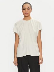Calvin Klein Bluzka K20K207839 Écru Regular Fit. Bluzki damskie Calvin Klein, bez wzorów, z wiskozy, bez kołnierzyka, bez ramiączek. Za 309.99 zł.