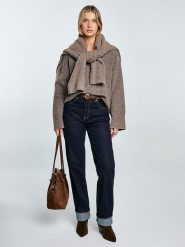 BIG STAR Sweter w kolorze szarobrązowym rozmiar: S/M. Brązowe swetry klasyczne damskie Big Star, m, bez kołnierzyka. Za 139.99 zł.