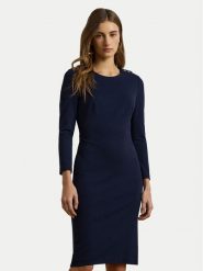 LAUREN RALPH LAUREN Sukienka codzienna 200973403001 Granatowy Regular Fit. Niebieskie sukienki damskie Lauren Ralph Lauren, bez wzorów, z wiskozy, bez ramiączek. Za 969.99 zł.