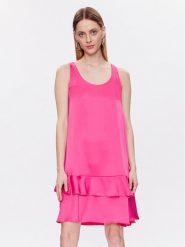 Liu Jo Beachwear Sukienka koktajlowa VA3101 T3416 Różowy Relaxed Fit. Czerwone sukienki damskie Liu Jo Beachwear, bez wzorów, z syntetyku, wizytowe, bez ramiączek. Za 369.99 zł.