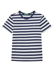 United Colors Of Benetton T-Shirt 3FHXC10MW Granatowy Regular Fit. Niebieskie t-shirty i koszulki chłopięce United Colors Of Benetton, bez wzorów, z bawełny, bez kołnierzyka, bez ramiączek. Za 39.99 zł.