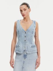 Guess Kamizelka W5GN89 D5B96 Niebieski Regular Fit. Niebieskie kamizelki damskie Guess, xs, z aplikacjami, z lyocellu, bez kaptura. Za 479.99 zł.