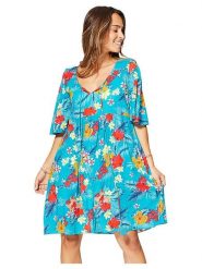 Ipanima Sukienka w kolorze błękitnym ze wzorem rozmiar: 38/40. Niebieskie sukienki damskie Ipanima, bez wzorów, z wiskozy, klasyczne, bez ramiączek. Za 78.99 zł.
