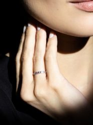 DIAMANTA Złoty pierścionek "Linéa" z diamentami rozmiar: 48. Szare pierścionki damskie DIAMANTA, z diamentem, złote. Za 1,304.99 zł.