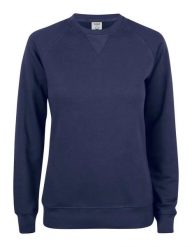 Clique Premium OC Roundneck Women bluza z bawełny organicznej. Niebieskie bluzy damskie CLIQUE, s, bez wzorów, z bawełny, bez kaptura. Za 235.83 zł.