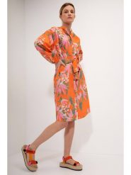 Josephine & Co Sukienka "Geike" w kolorze pomarańczowym rozmiar: 40. Pomarańczowe sukienki damskie Josephine & Co, bez wzorów, z bawełny, bez ramiączek. Za 333.81 zł.