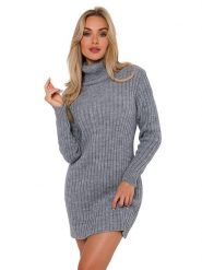 Made of emotion Sukienka dzianinowa w kolorze szarym rozmiar: L/XL. Szare sukienki damskie Made Of Emotion, bez wzorów, z dzianiny, bez ramiączek. Za 105.14 zł.