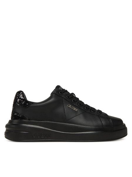 Guess Sneakersy FLFE10 ELE12 Czarny. Czarne obuwie sportowe damskie Guess, ze skóry, bez zapięcia. Za 399.99 zł.