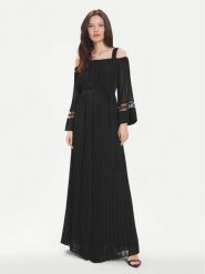 TWINSET Kombinezon 241TP2462 Czarny Loose Fit. Czarne sukienki damskie Twinset, bez wzorów, z syntetyku, bez ramiączek. Za 279.99 zł.