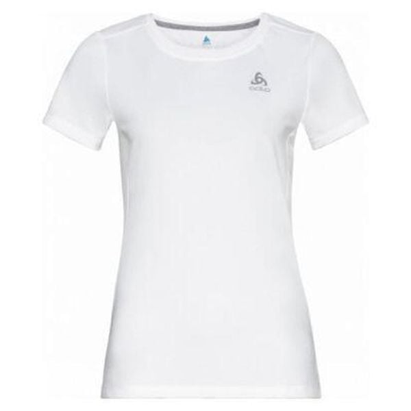Koszulka tech. damska Odlo T-shirt crew neck s/s F-DRY. Białe koszulki damskie ODLO, s, bez wzorów, bez kołnierzyka. Za 239.99 zł.