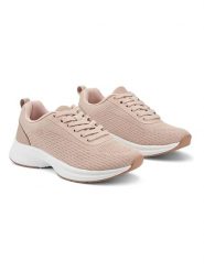 Inselhauptstadt Sneakersy w kolorze jasnoróżowym rozmiar: 39. Różowe obuwie sportowe damskie Inselhauptstadt, z materiału, bez zapięcia. Za 110.45 zł.