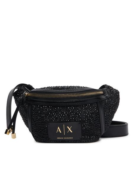 Armani Exchange Nerka XW002655 AF27000 MC043 Czarny. Czarne nerki i saszetki damskie Armani Exchange, bez wzorów. Za 514.99 zł.