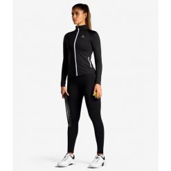 Koszulka/bluza z długim rękawem damska. Niebieskie bluzy damskie NORDICDOTS, s, bez wzorów, z elastanu, bez kołnierzyka, bez ramiączek. Za 365.00 zł.