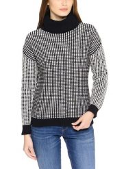 WRANGLER ROLLNECK DAMSKI SWETER GOLF BLACK W8076R601. Czarne golfy damskie Wrangler, s, bez wzorów, bez ramiączek. Za 129.99 zł.