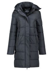 Geographical Norway Płaszcz zimowy "Claudine" w kolorze granatowym rozmiar: S. Niebieskie płaszcze damskie Geographical Norway, na zimę, s, bez wzorów, z puchu, bez kaptura. Za 309.65 zł.