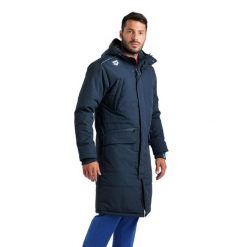 Parka Arena Team Solid. Niebieskie parki damskie Arena, na zimę, m, z materiału, z kapturem. Za 719.50 zł.
