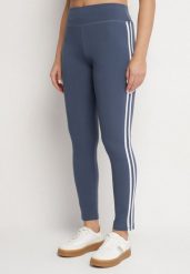 Niebieskie Legginsy z Ozdobnymi Lampasami Janiaima. Niebieskie legginsy damskie Born2be, l, bez wzorów, z jeansu. Za 29.99 zł.