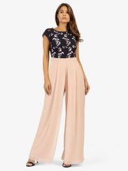 APART Kombinezon w kolorze czarno-beżowym rozmiar: 36. Brązowe kombinezony damskie Apart, bez wzorów, z koronki, bez kołnierzyka, bez ramiączek. Za 214.19 zł.