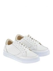 Lizza Shoes Skórzane sneakersy w kolorze białym rozmiar: 40. Białe obuwie sportowe damskie Lizza Shoes, ze skóry, bez zapięcia. Za 131.24 zł.