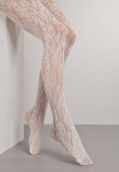 Beżowe Rajstopy Koronkowe w Eleganckim Stylu Fihanoriel. Brązowe komplety bielizny Renee, bez wzorów, z koronki. Za 24.99 zł.