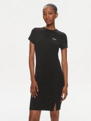 Tommy Jeans Sukienka letnia Script DW0DW17926 Czarny Regular Fit. Czarne sukienki damskie Tommy Jeans, bez wzorów, z bawełny, bez ramiączek. Za 179.99 zł.