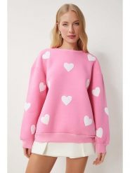 Happiness Istanbul Bluza w kolorze jasnoróżowo-białym rozmiar: 40. Białe bluzy damskie Happiness Istanbul, bez wzorów, z bawełny, bez kaptura. Za 135.17 zł.