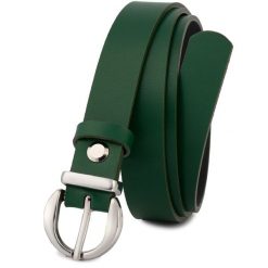 Pasek skórzany BELTIMORE r.100-115 cm zielony O22. Zielone paski damskie bez wzorów. Za 49.90 zł.