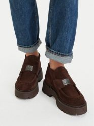 G-Star Raw Botki EO-ZEYNEP-70863-1 Brązowy. Brązowe botki damskie G-Star, ze skóry, retro, bez obcasa, na płaskiej podeszwie, bez zapięcia. Za 429.99 zł.