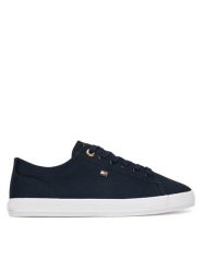 Tommy Hilfiger Sneakersy Th Foxing Sneaker Canvas FW0FW09170 Granatowy. Niebieskie obuwie sportowe damskie Tommy Hilfiger, z materiału, bez zapięcia. Za 299.99 zł.