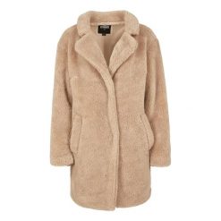 Płaszcz Oversize Damski Sherpa. Brązowe płaszcze damskie Urban Classics, xl, bez wzorów, bez kaptura. Za 302.99 zł.