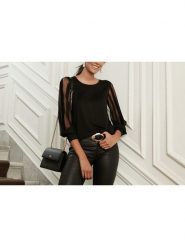 Milan Kiss Bluzka w kolorze czarnym rozmiar: S. Czarne bluzki damskie Milan Kiss, s, bez wzorów, bez kołnierzyka, bez ramiączek. Za 126.99 zł.