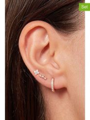 Lodie Silver 3-częściowy zestaw kolczyków rozmiar: onesize. Szare kolczyki damskie Lodie Silver, z cyrkonią, srebrne. Za 61.95 zł.