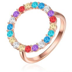 Lulu & Jane Okrag Mosiadz Zdobienie kryształkami Swarovski® Pierścionki 1 ct Damski. Białe pierścionki damskie Lulu & Jane, pozłacane. Za 322.99 zł.