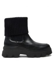 Marc O'Polo Botki OO2M3020 Czarny. Czarne botki damskie Marc O'Polo, ze skóry, bez obcasa, na płaskiej podeszwie, bez zapięcia. Za 709.99 zł.