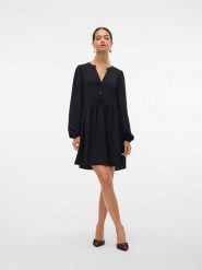 Vero Moda Sukienka w kolorze czarnym rozmiar: XS. Czarne sukienki damskie Vero Moda, bez wzorów, bez ramiączek. Za 52.92 zł.