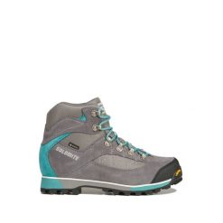 Buty trekkingowe damskie DOLOMITE ZERNEZ GTX szare turkusowe. Szare obuwie trekkingowe damskie Dolomite, bez zapięcia. W wyprzedaży za 520.00 zł.