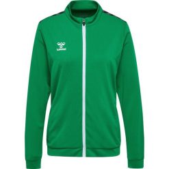Damska bluza dresowa z poliestru zapinana na zamek Hummel Authentic. Zielone bluzy damskie Hummel, bez wzorów, z dresówki, bez kaptura. Za 254.00 zł.