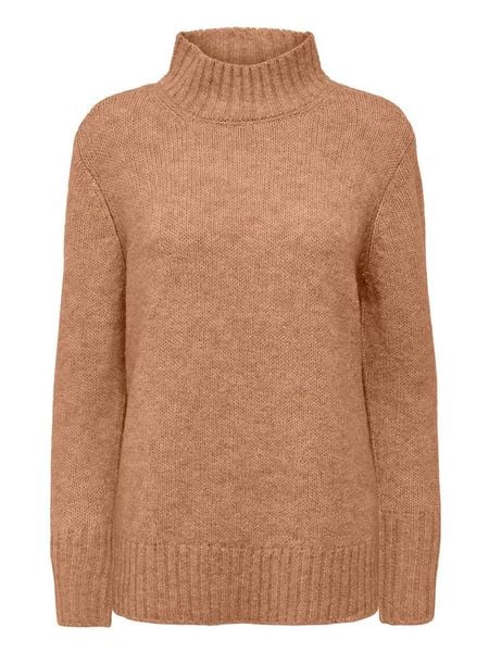 ONLY Sweter w kolorze karmelowym rozmiar: XS. Brązowe swetry klasyczne damskie Only, xs, bez kołnierzyka. Za 52.42 zł.