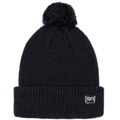 Czapka SUPER.NATURAL Pom Beanie. Czarne czapki damskie super.natural, bez wzorów. Za 135.99 zł.