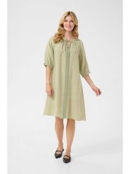 Cream Lniana sukienka w kolorze oliwkowym rozmiar: XS. Brązowe sukienki damskie Cream, bez wzorów, ze lnu, bez ramiączek. Za 195.99 zł.