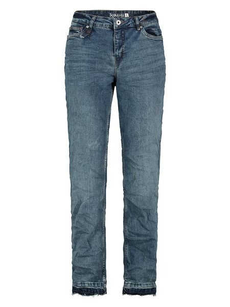 Sublevel Dżinsy - Regular fit - w kolorze niebieskim rozmiar: XS. Niebieskie jeansy damskie Sublevel. Za 78.84 zł.