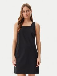 Calvin Klein Sukienka codzienna LV044B010G Czarny Regular Fit. Czarne sukienki damskie Calvin Klein, bez wzorów, z syntetyku, bez ramiączek. Za 309.99 zł.