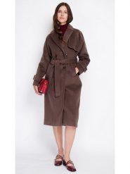 ASSUILI Płaszcz przejściowy w kolorze brązowym rozmiar: 42. Brązowe płaszcze damskie Assuili, bez wzorów, z tkaniny, bez kaptura. Za 497.95 zł.